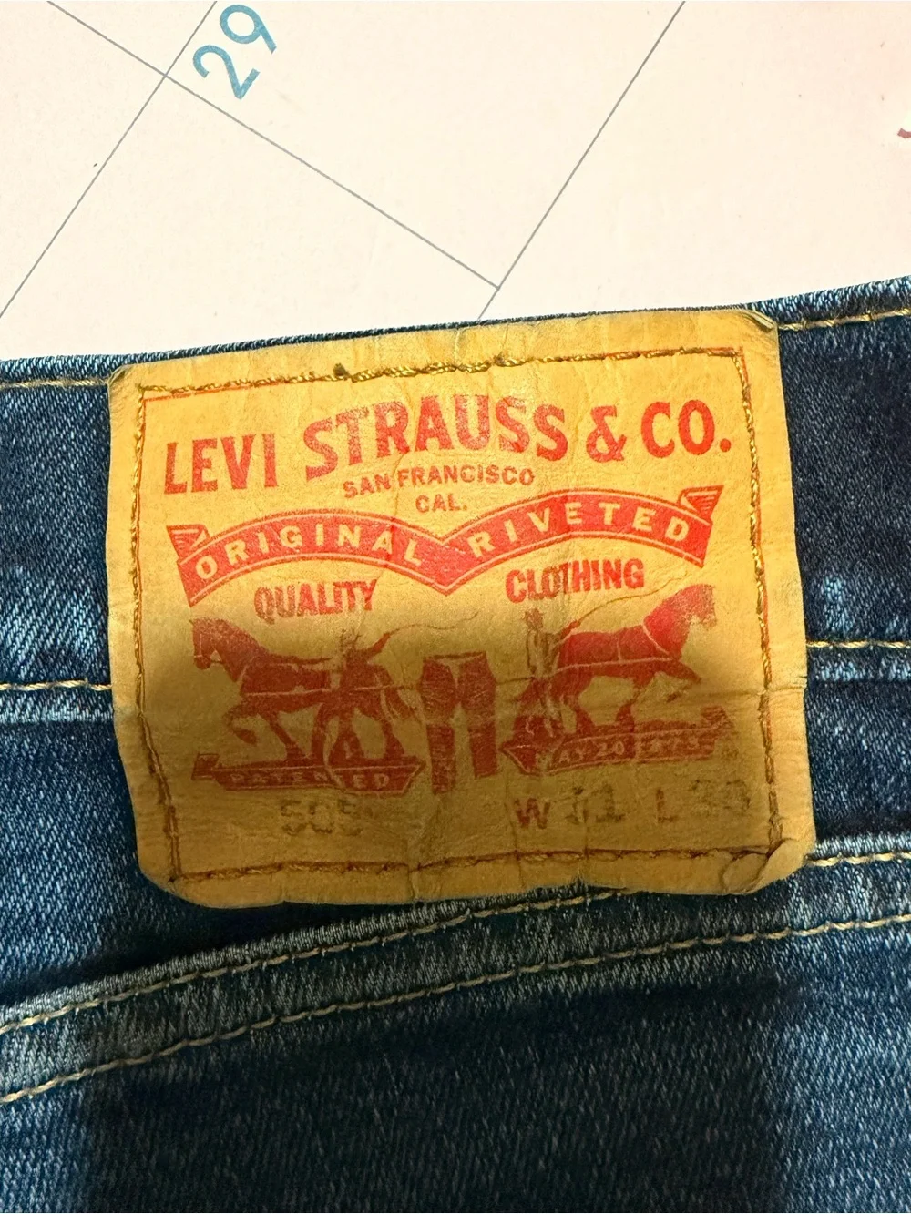 Levi's Indigo Blue Relaxed Straight Jeans